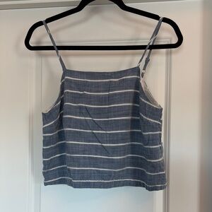 Universal Thread Striped Blue and White Cropped Tank